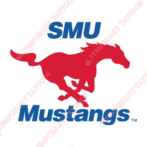 Southern Methodist Mustangs Customize Temporary Tattoos Stickers NO.6286